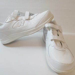Men's New Balance 577 Walking DSL-2 White Leather Walking Shoe Hook & Loop Size